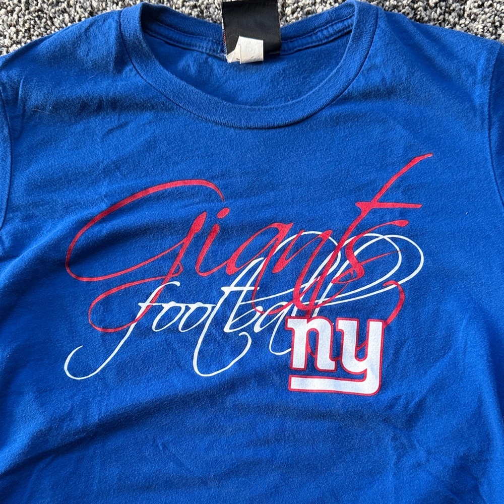 Blue ladies  Giants Football T-Shirt